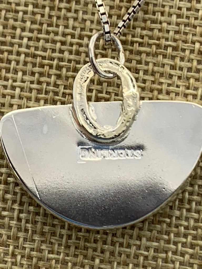 Chrysacolla and Sterling Silver Necklace