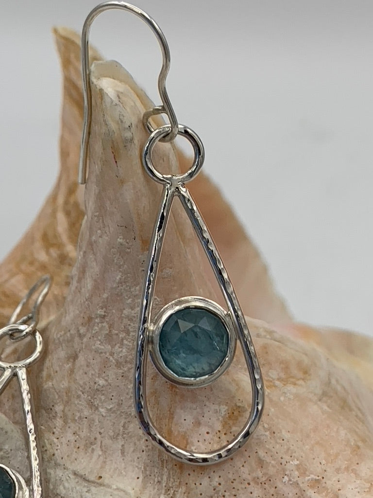 Sterling Silver and Ocean Kyanite earrings