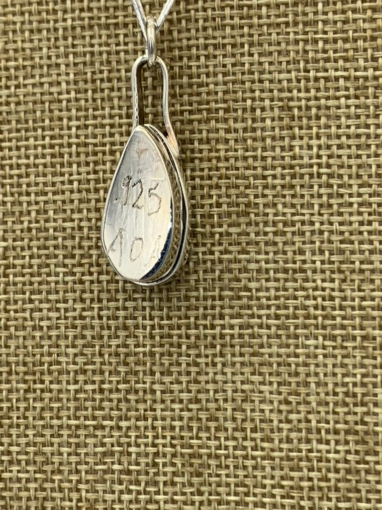 Black Sunstone and Sterling Silver necklace