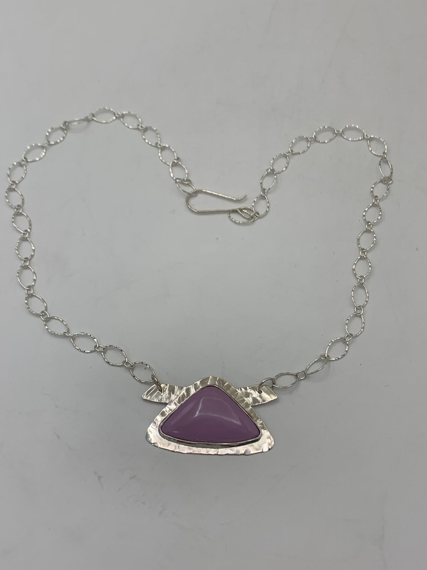 Phosphosiderite Cabachon and Sterling Silver necklace