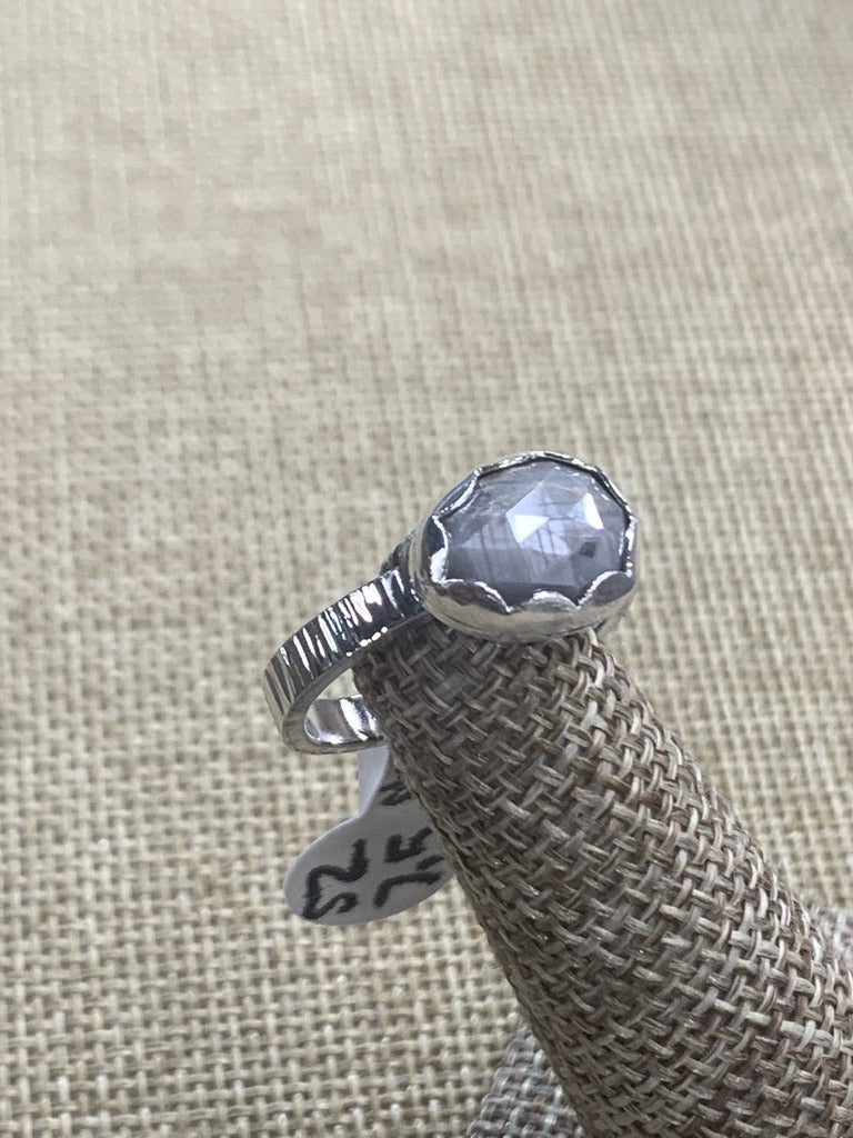 Silver Sapphire and Sterling Silver ring