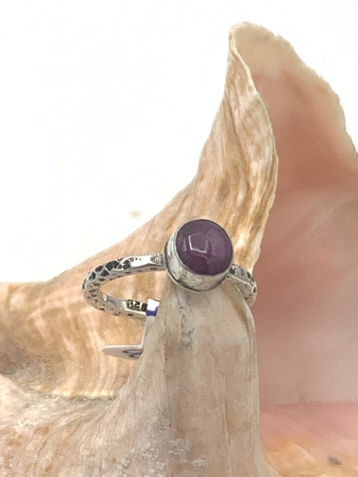 Ruby and Sterling silver ring