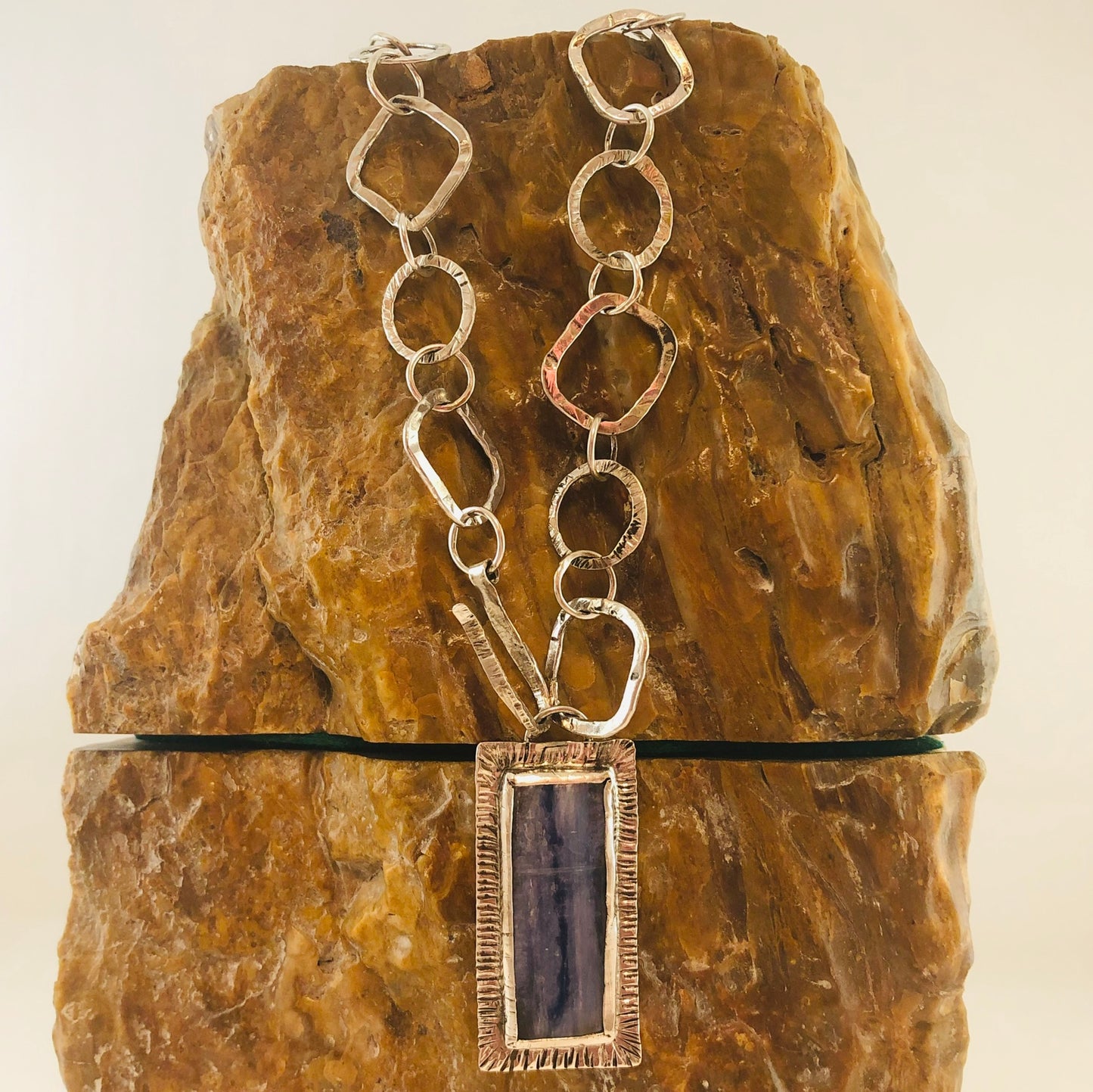 Kyanite and Sterling Silver necklace