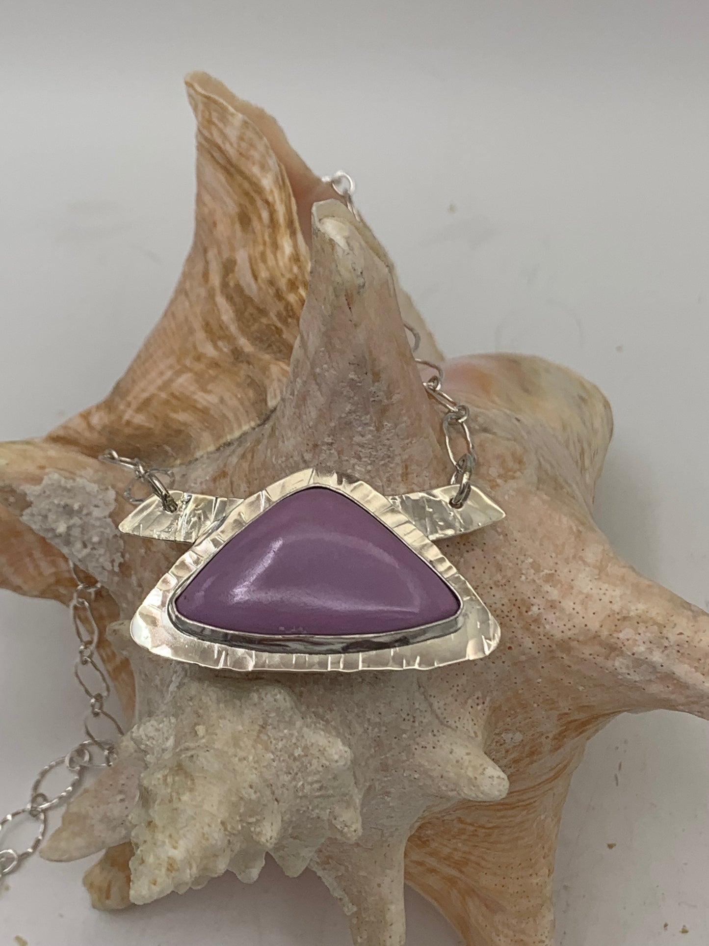 Phosphosiderite Cabachon and Sterling Silver necklace