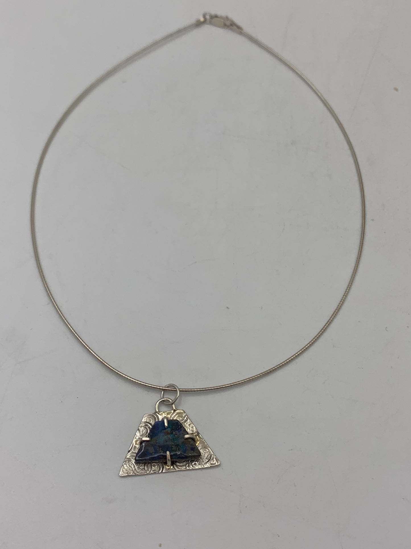 Blue Opal and Sterling Silver necklace