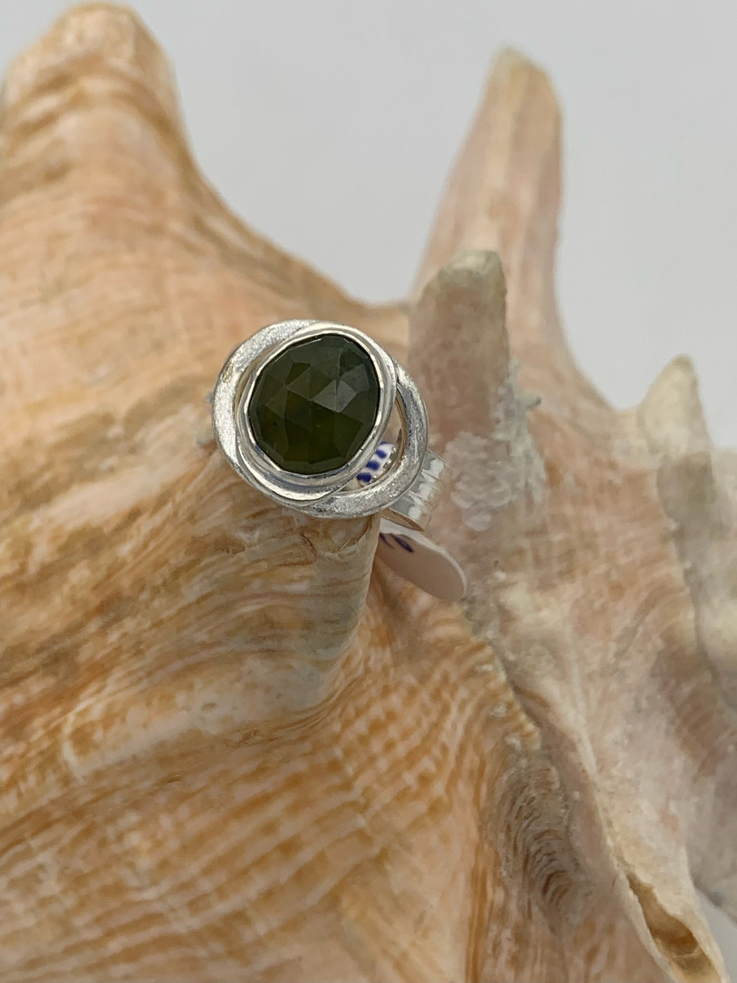 Vesuvianite and Sterling Silver ring