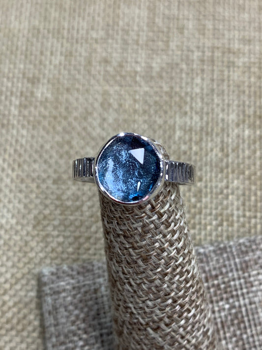 London Blue Topaz and Sterling Silver ring