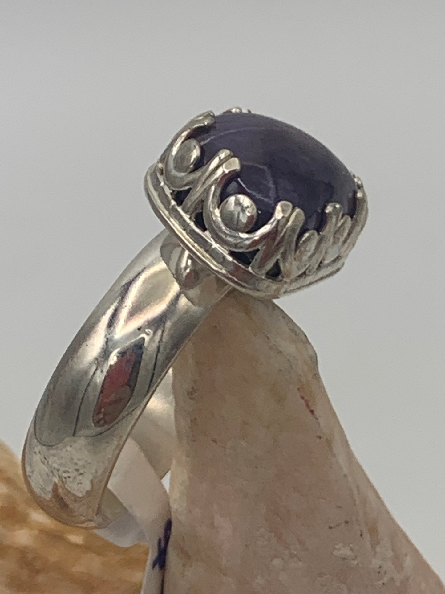 Charoite and Sterling Silver ring