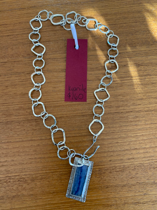 Kyanite and Sterling Silver necklace