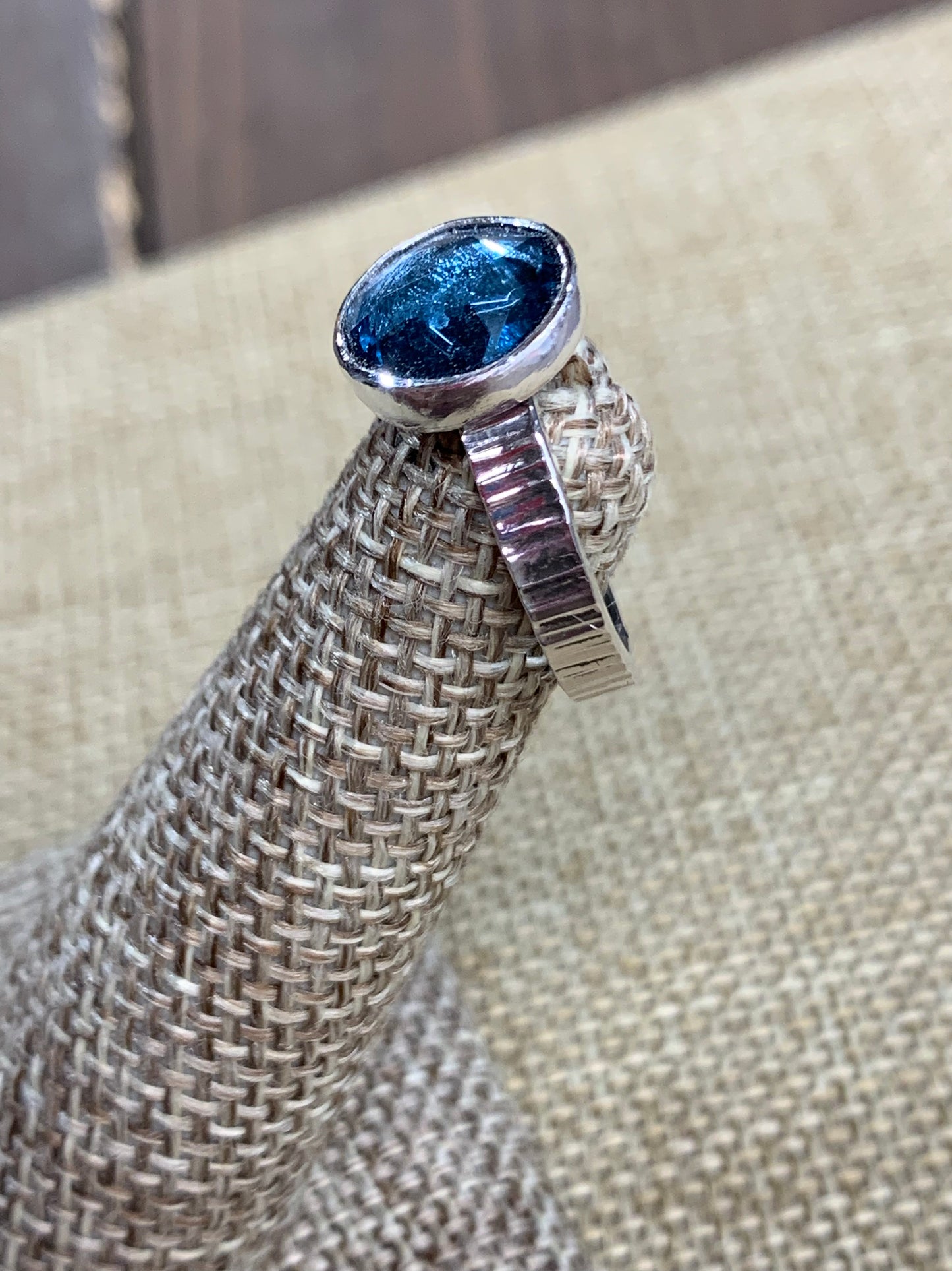 London Blue Topaz and Sterling Silver ring