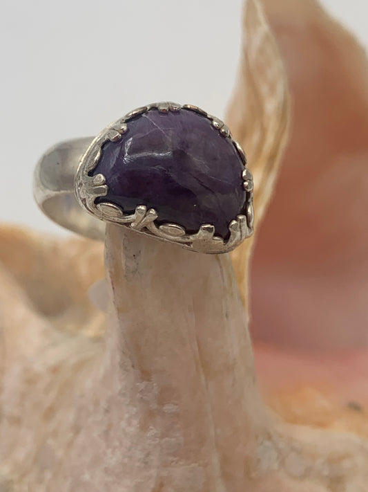 Charoite and Sterling Silver ring