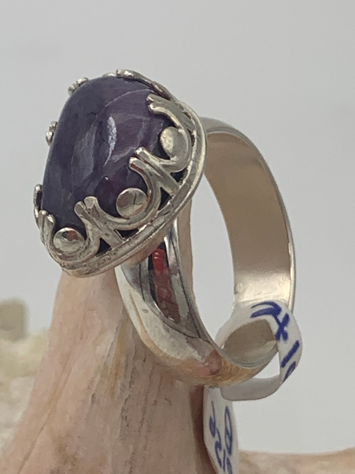 Charoite and Sterling Silver ring