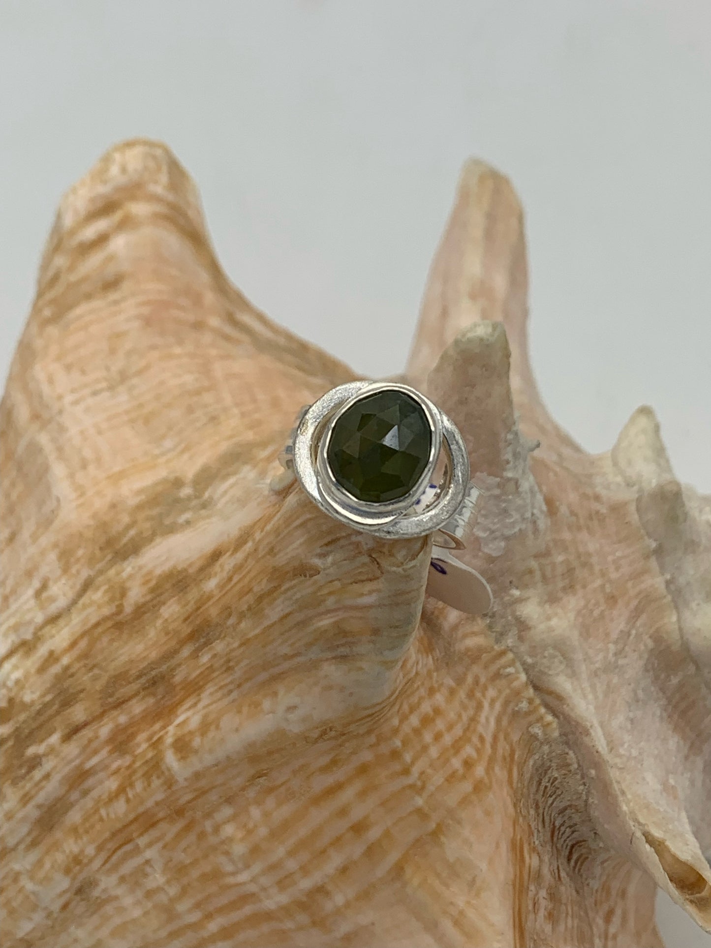 Vesuvianite and Sterling Silver ring