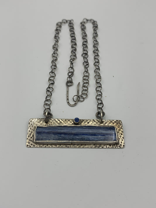 Kyanite and Sterling Silver necklace