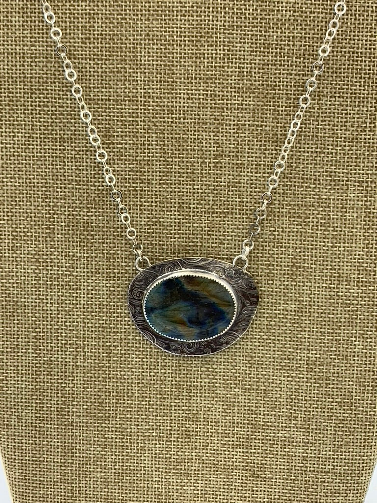 Labradorite and Sterling Silver necklace