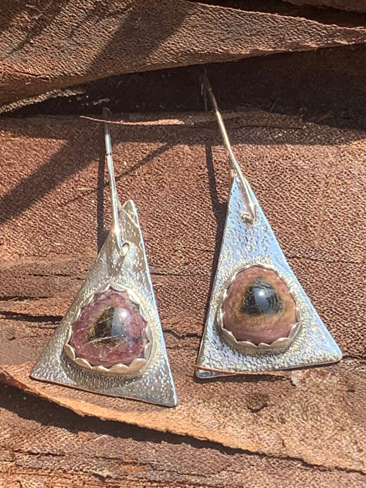 Candy Tourmaline and Sterling Silver earrings