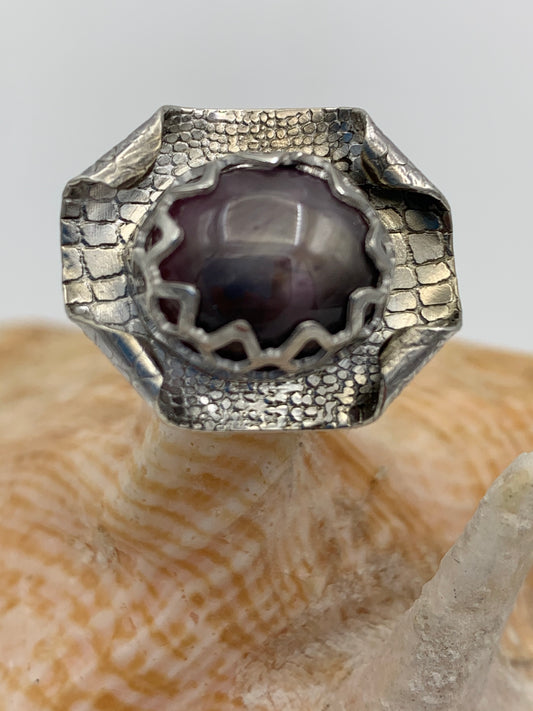 Purple Ruby and Sterling Silver ring